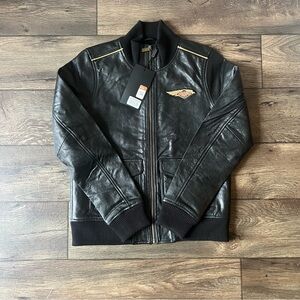Harley Davidson Women's 120th Anniversary Bomber Leather Jacket Size Small